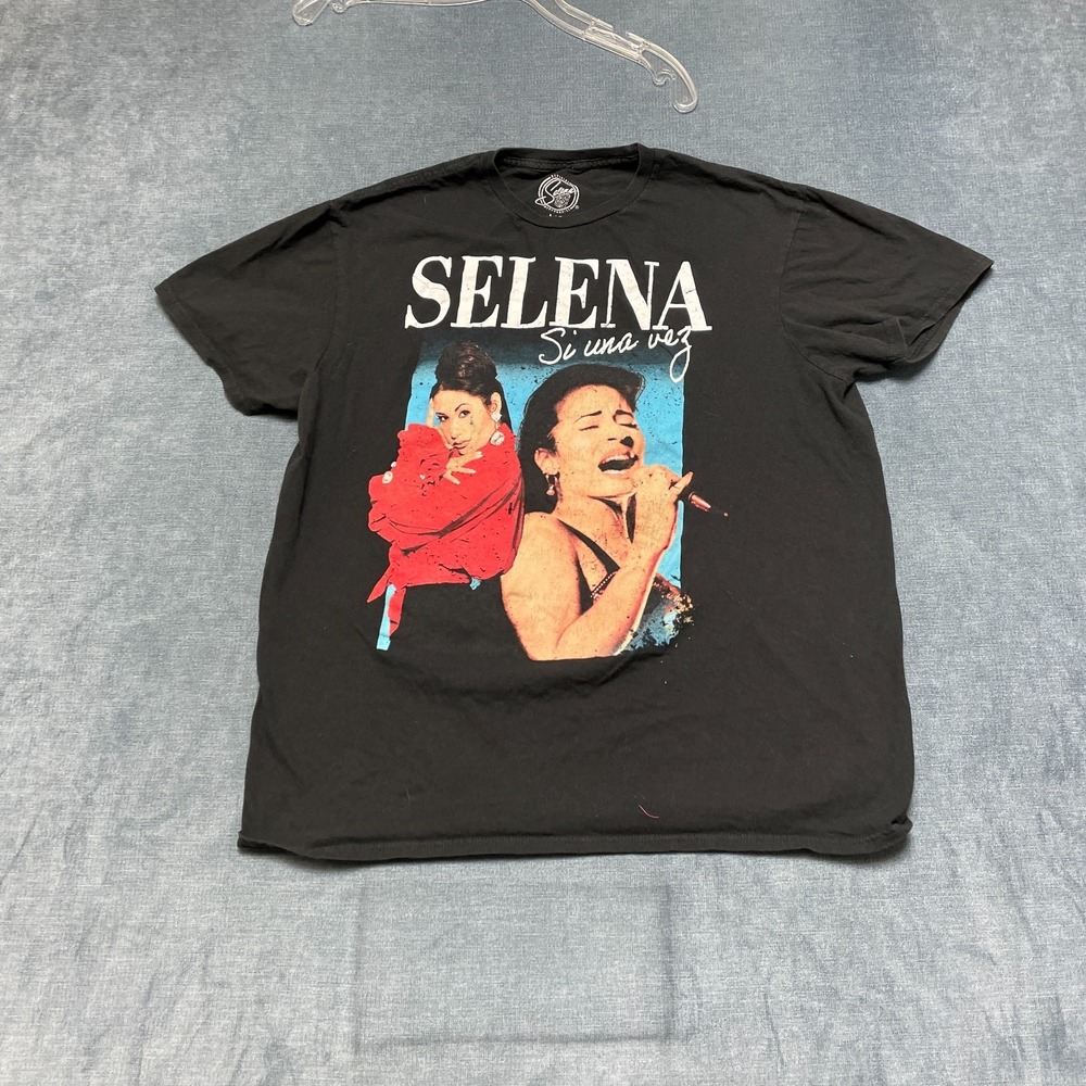Official Merchandise Selena Si Una Vez T-Shirt Mens Large Black Graphic Print